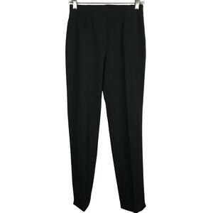Femi Pants Womens Sz 6 / 40 Black Slim Stretch Dress Made in Italy Side Zip‎